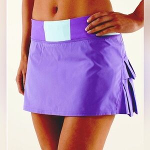 🪩 Lululemon Pace Setter Pleated Skirt w/ Built-In Shorts Size 8